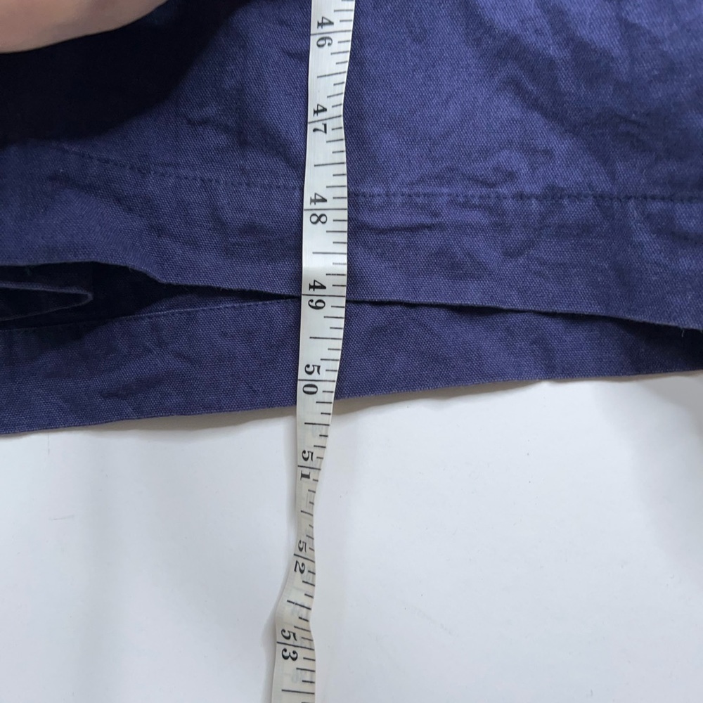 Ilana Kohn Gigi Maxi Dress Navy Blue Button Front Short Sleeve Cotton Minimal - Picture 14 of 14